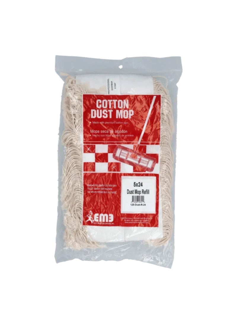 Elite Cotton Dust Mop Refill 5 x 24inch