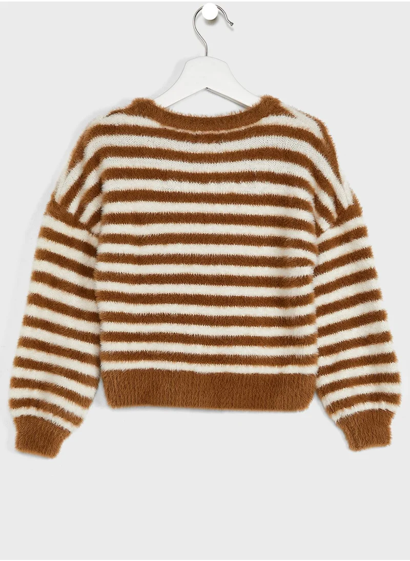 only_kids Kids Knitted Striped Sweater