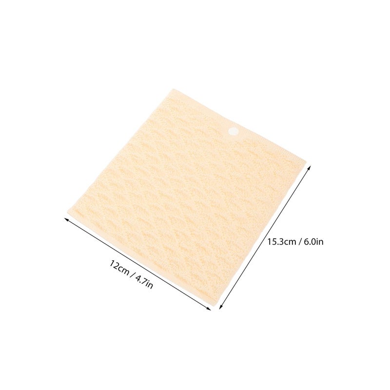 3Pcs Thick Absorbent Reusable Kitchen Dishcloths Set Soft Dish Towels Beige Orange Purple - Image 3