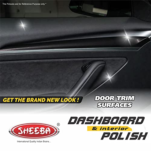 SHEEBA Dashboard & Interior Polish Protectant with applicator pad for Cars & Bikes, Restores Original Look, Long Lasting, For Plastic & Vinyl Surfaces, Prevents Ageing, Dullness, Non Greasy: 500mL - Image 3