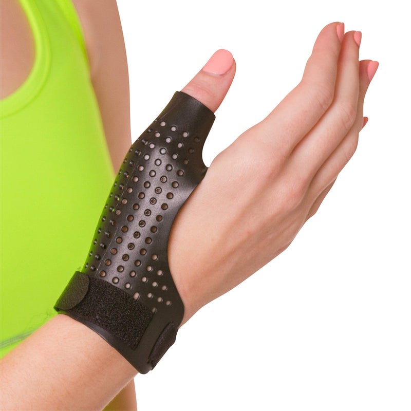 BraceAbility Hard Plastic Thumb Splint Arthritis Treatment Brace to Immobilize Stabilize CMC Basal and MCP Joints for Trigger Thumb Tendonitis Pain Sprains Small Left