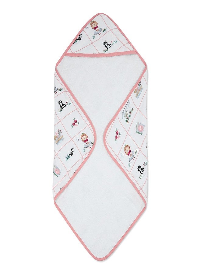 haus & kinder Hooded Baby Bath Towel for Newborn Baby | Terry Muslin Baby Towel | Baby Towels Newborn | 80 x 80 cm | Scarlet On Adventure | 0–12 Months - Image 5