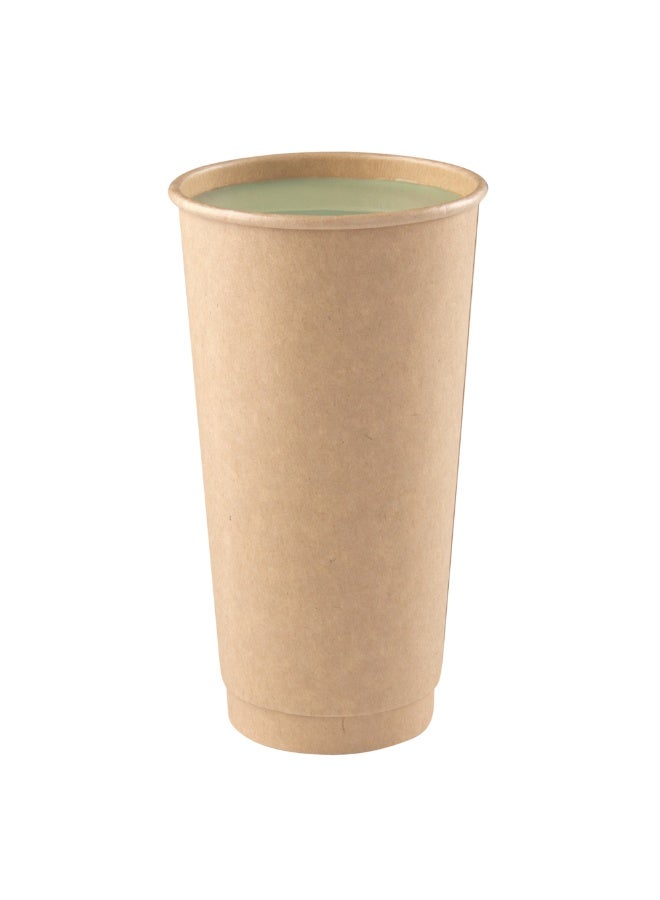 Restaurantware RW Base 20 Ounce Drink Cups, 250 Unbleached Paper Coffee Cups - Lids Sold Separately, Single Wall, Paper Disposable Coffee Cups, No-Leak, Rolled Rim - Image 2