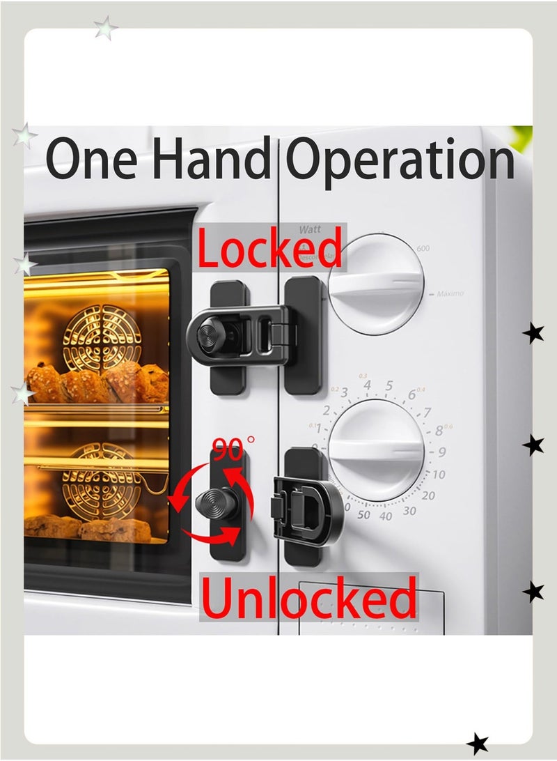 insular 3-Pack Baby Safety Locks, Secure and Convenient Fridge Cabinet Drawer Lock, Child-Safe Refrigerator Lock with Strong Adhesive, No Tools Needed Safety Device for Babies and Pets (Black) - Image 3