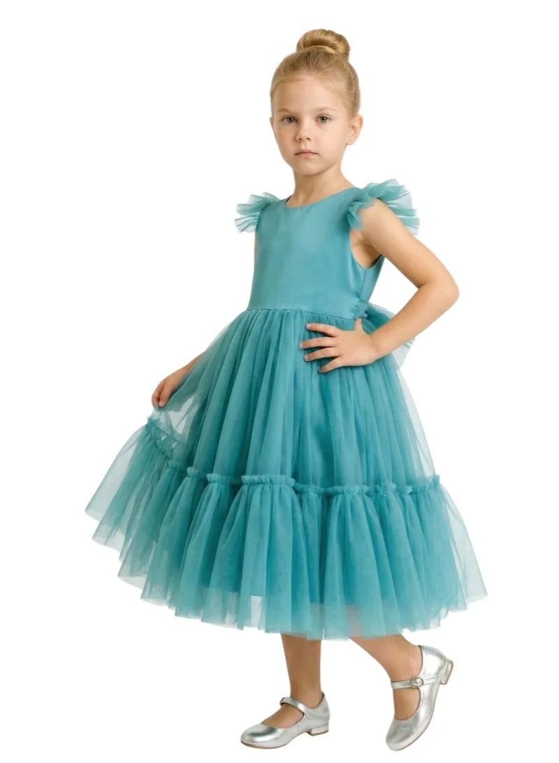 دىدانيالا فستان ساتان مكشكش