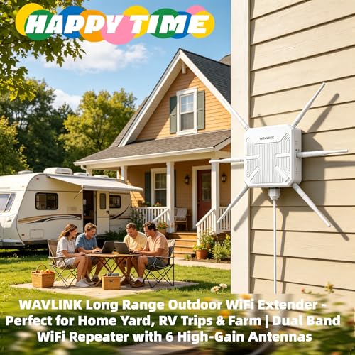 WAVLINK AX3000 Outdoor WiFi 6 Extender, Long Range Outdoor Access Point, 6x7dBi High-Gain Antennas, PoE Powered, IP67 Waterproof Lightning Protection, Starlink Compatible for Farm, RV, Cameras - Image 5