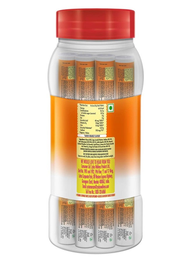 Glucon-D Immunovolt Energy Bite Tube (9 Chewable Tablets) 18gm (Orange - Pack of 20 Tubes) - Image 4