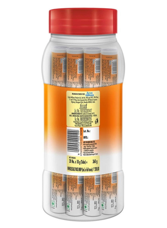 Glucon-D Immunovolt Energy Bite Tube (9 Chewable Tablets) 18gm (Orange - Pack of 20 Tubes) - Image 5