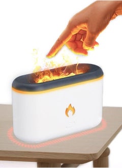 Arabest Realistic Flame Mist Humidifier, Quiet Night Light with Auto Off, Usb Humidifier, Aromatherapy Essential Oil Diffuser for Home/Office/Bedroom (White)  - Image 2