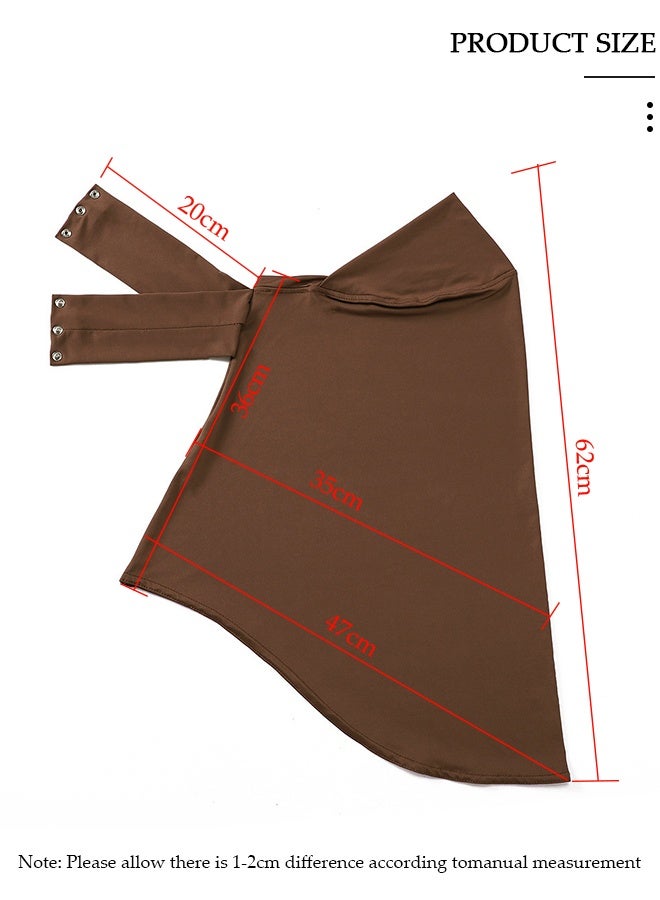 DUNISO Instant Hijab Button Design, Fashion Hijab for Women, Instant Snap Fastener Hijab Inner Cap, Full Cover Head Wraps Scarf, Islam Turban Caps - Image 2