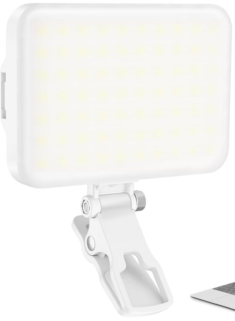 Bukela 60 LED Portable Selfie Light Video Conference Lighting with Clip and  Camera Tripod Adapter Rechargeable 2200 mAh CRI 97+, 9 Light Modes for Phone iPhone Webcam Laptop Photo Makeup  - Image 1