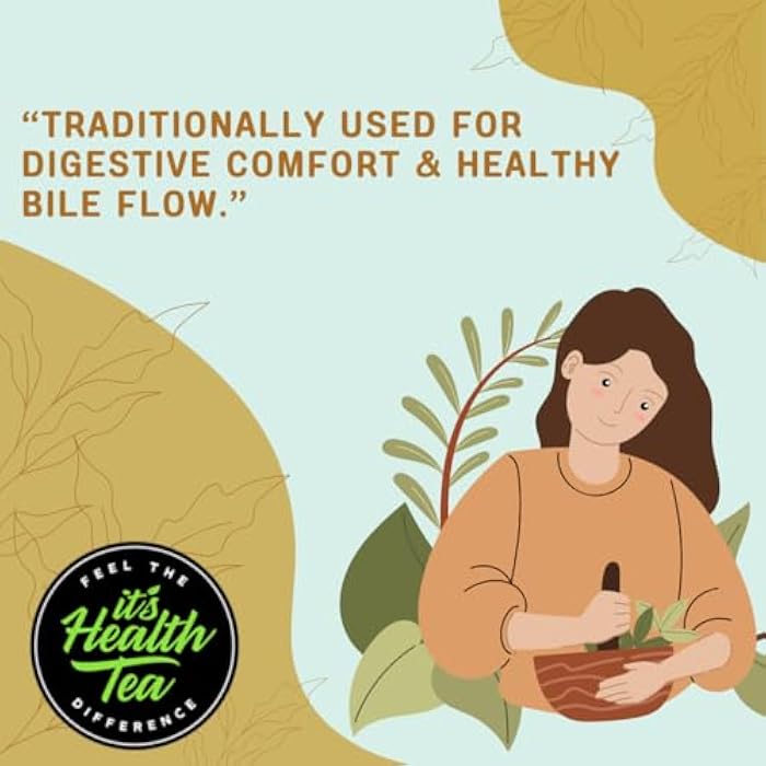 ItsHealthTea شاي بولدو العشبي - يستخدم تقليديًا لراحة الجهاز الهضمي وتدفق الصفراء الصحي | 35 كيس شاي مصفّى متضمن | خالي من الكافيين، خالي من الغلوتين | 3 أونصات من الأوراق السائبة - Image 3