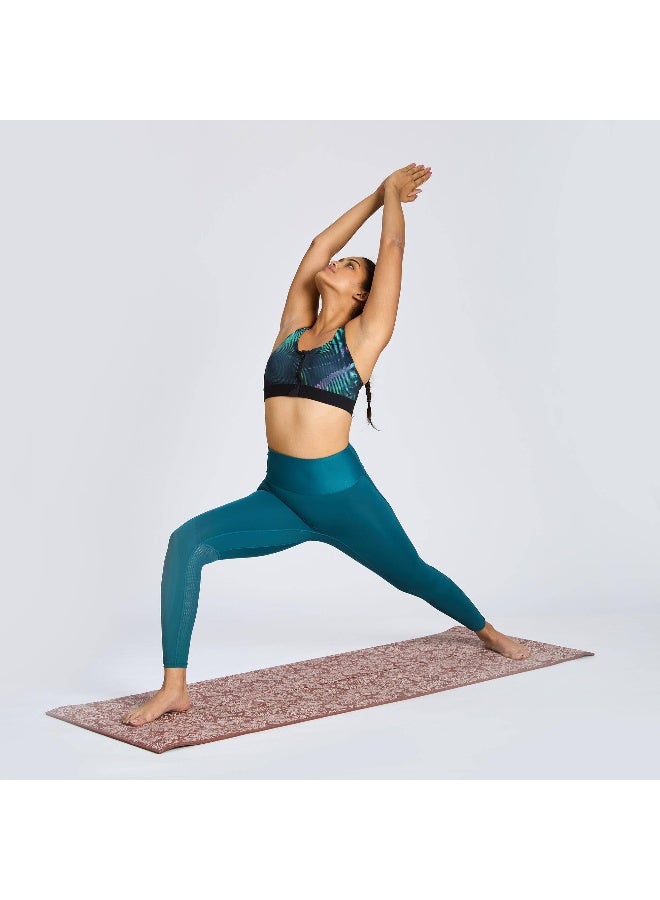 KIMJALY 8 mm Grippy and Comfortable Gentle Yoga Mat - Beige/Brown Print - Image 4