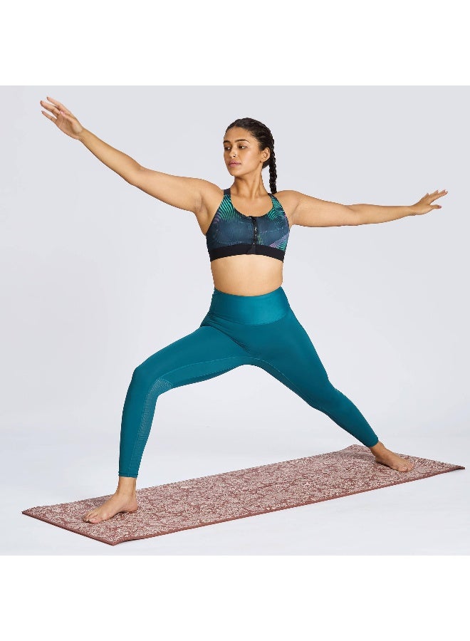 KIMJALY 8 mm Grippy and Comfortable Gentle Yoga Mat - Beige/Brown Print - Image 2