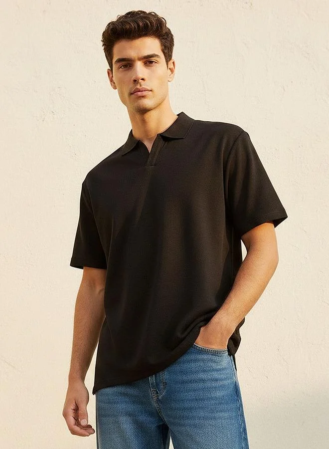 Starter Starter Short Sleeves Textured Polo T-shirt