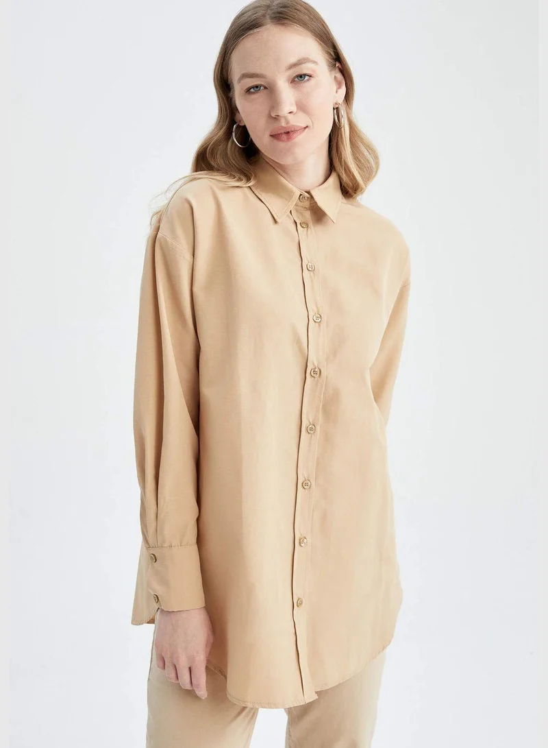 DeFacto Woman Regular Fit Woven Long Sleeve Tunic