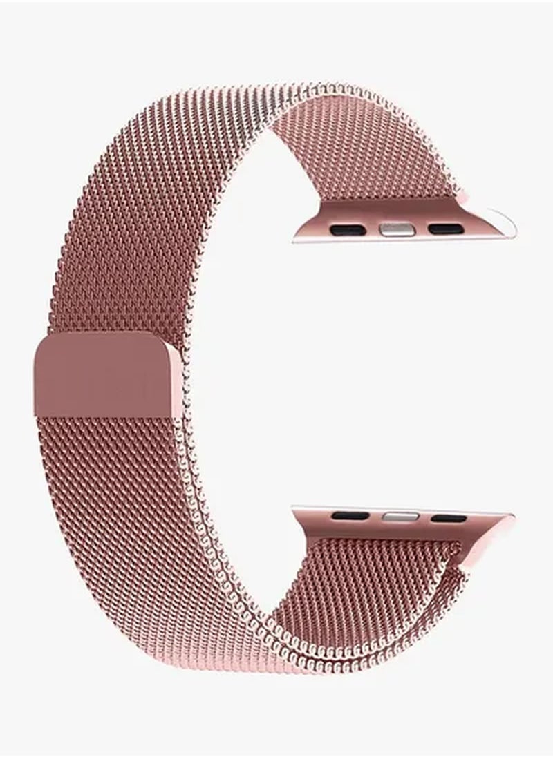Rabos - Magnetic Milanese Loop Stainless Steel Band For Smart I Watch 42Mm Rose Gold - Image 1