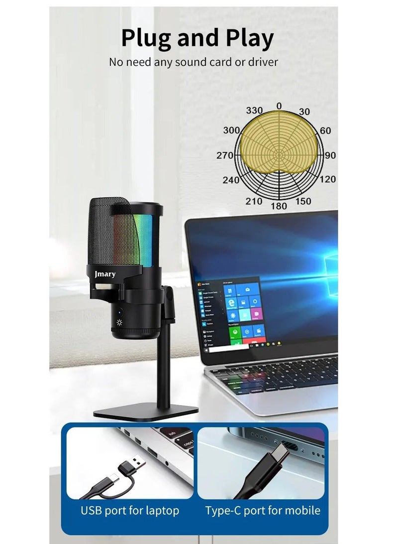 JMARY MC-PW13 USB Desktop Microphone  Clear Audio for Streaming & Recording - Image 4