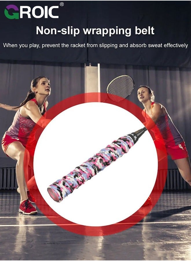 GROIC - 4 Pcs Racket Grips Anti Slip Perforated Super Absorbent Overgrip, Handle Wrap, Professional Grip Tape for Pickleball, Tennis, Badminton, Squash Racket, and Bike Handlebars, Fishing Poles, Etc - Image 1