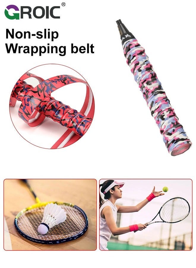 GROIC - 4 Pcs Racket Grips Anti Slip Perforated Super Absorbent Overgrip, Handle Wrap, Professional Grip Tape for Pickleball, Tennis, Badminton, Squash Racket, and Bike Handlebars, Fishing Poles, Etc - Image 1
