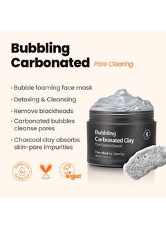 Glam Up GLAM UP Clean Bubbling Carbonated Clay Mask for Face Purifying- Blackhead Remover, Peel Off, Pore Clearing, Deep Cleansing, Detoxing Bubble Clay Mask, Vegan 135ml (4.56 Fl Oz)  - Image 3