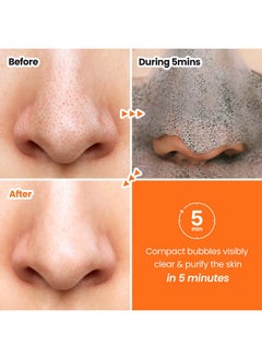 Glam Up GLAM UP Clean Bubbling Carbonated Clay Mask for Face Purifying- Blackhead Remover, Peel Off, Pore Clearing, Deep Cleansing, Detoxing Bubble Clay Mask, Vegan 135ml (4.56 Fl Oz)  - Image 2