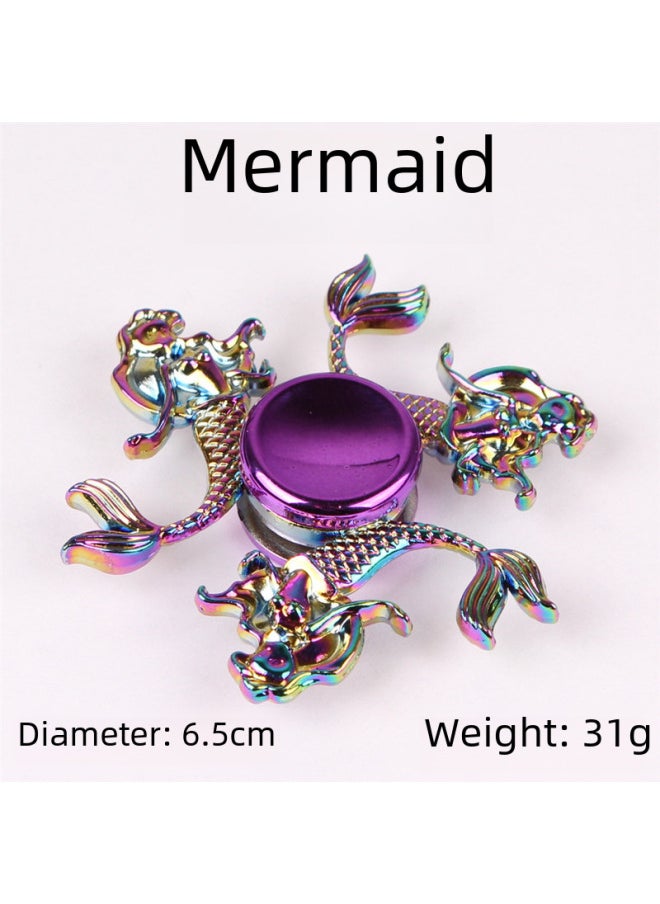 Fingertip Gyro Metal Digital Math Finger Luminous Crystal Children Explosions Stall Decompression Toys Wholesale-Color:full Moon Machete-Specifications:Plastic Box/white Paper Box (optional Default Plastic Box)  - Image 4