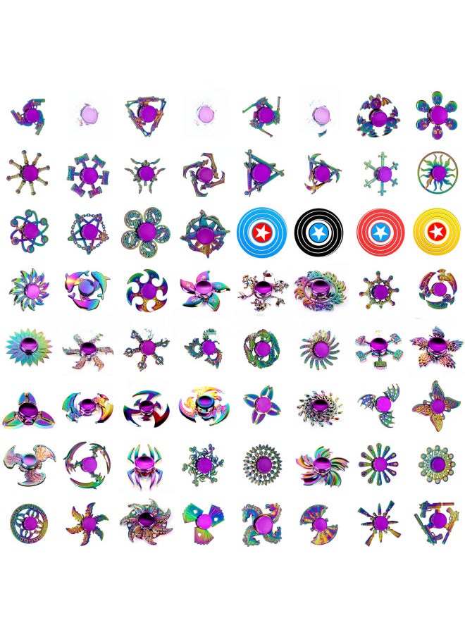 Fingertip Gyro Metal Digital Math Finger Luminous Crystal Children Explosions Stall Decompression Toys Wholesale-Color:full Moon Machete-Specifications:Plastic Box/white Paper Box (optional Default Plastic Box)  - Image 2