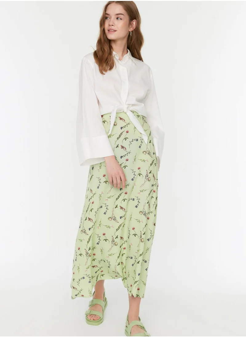 ترينديول Floral Print High Waist Skirt