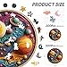 Qiuenisray Wooden Puzzle 3D Visual Effect Solar System Planet Jigsaw Puzzles Wall Decor Puzzle FSC Certified Unique Space Puzzle Shape 200 Piece Creative Gift for Family Game 111 x 112 in - Image 4