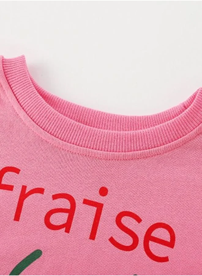 YUNIQEE Pink Printed Long Sleeve Crew Neck T-Shirt