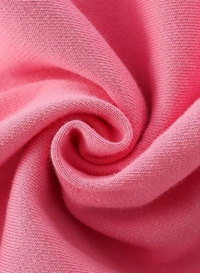 YUNIQEE Pink Printed Long Sleeve Crew Neck T-Shirt