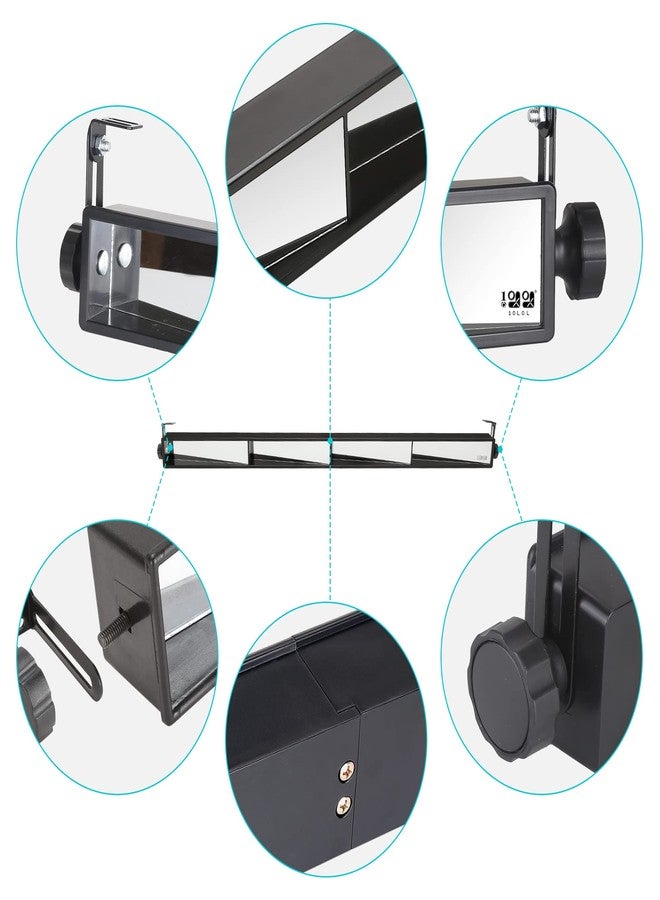 10L0L Golf Cart 4-Panel Wide Angle Rear View Mirror - Universal Fit for Yamaha, Club Car, EZGO, Eliminate Blind Spots - Image 4