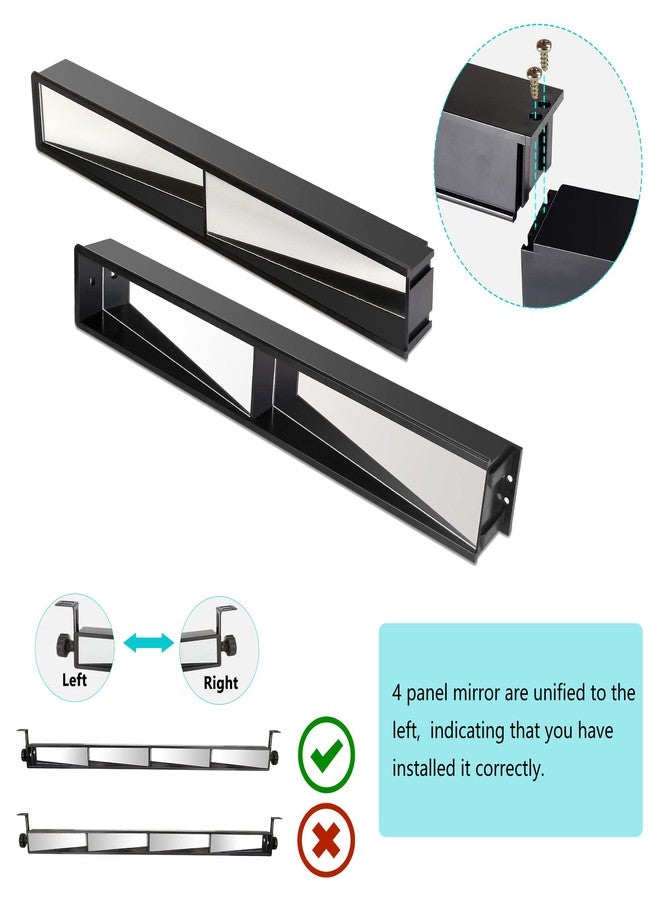 10L0L Golf Cart 4-Panel Wide Angle Rear View Mirror - Universal Fit for Yamaha, Club Car, EZGO, Eliminate Blind Spots - Image 5