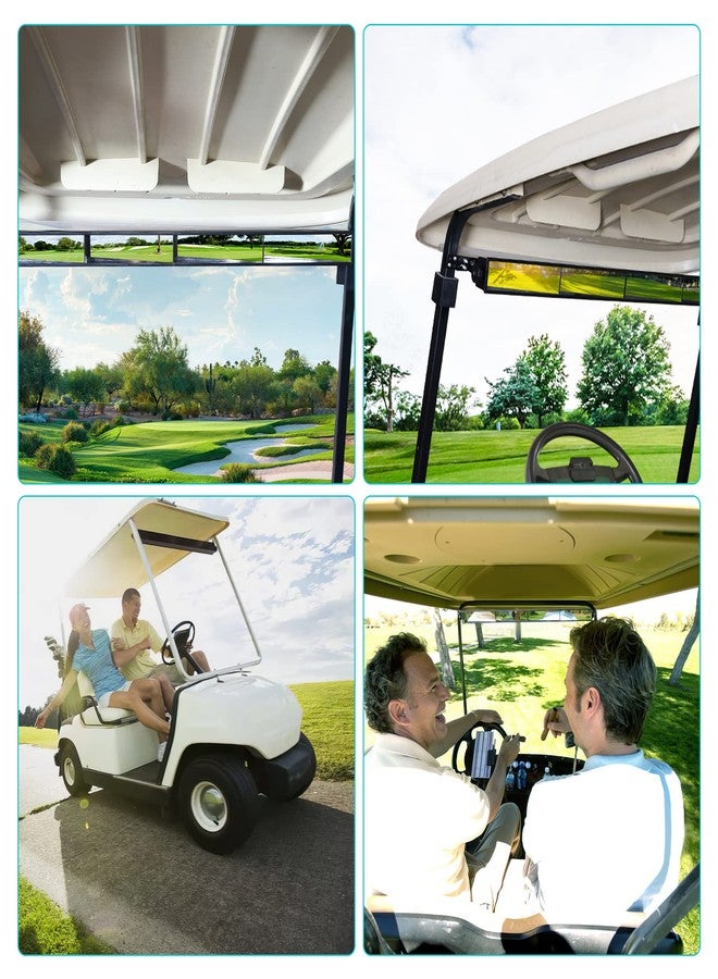 10L0L Golf Cart 4-Panel Wide Angle Rear View Mirror - Universal Fit for Yamaha, Club Car, EZGO, Eliminate Blind Spots - Image 3