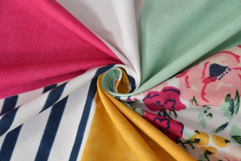 STARNSTYLE شراشف سرير مزدوج مطبوعة زهور من بولي قطن 220 TC بحجم كينغ مع 2 غطاء وسادة، (90 x 90 بوصة)، - Image 3