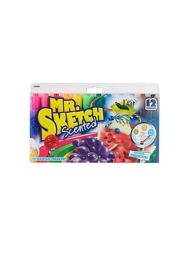 Mr. Sketch Scented Water Color Markers, 12 Color Set(20672) - Image 1