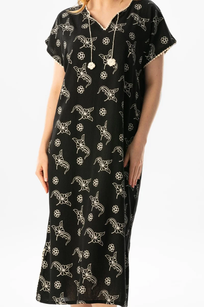 Eliş Şile Bezi Floral Print Dress