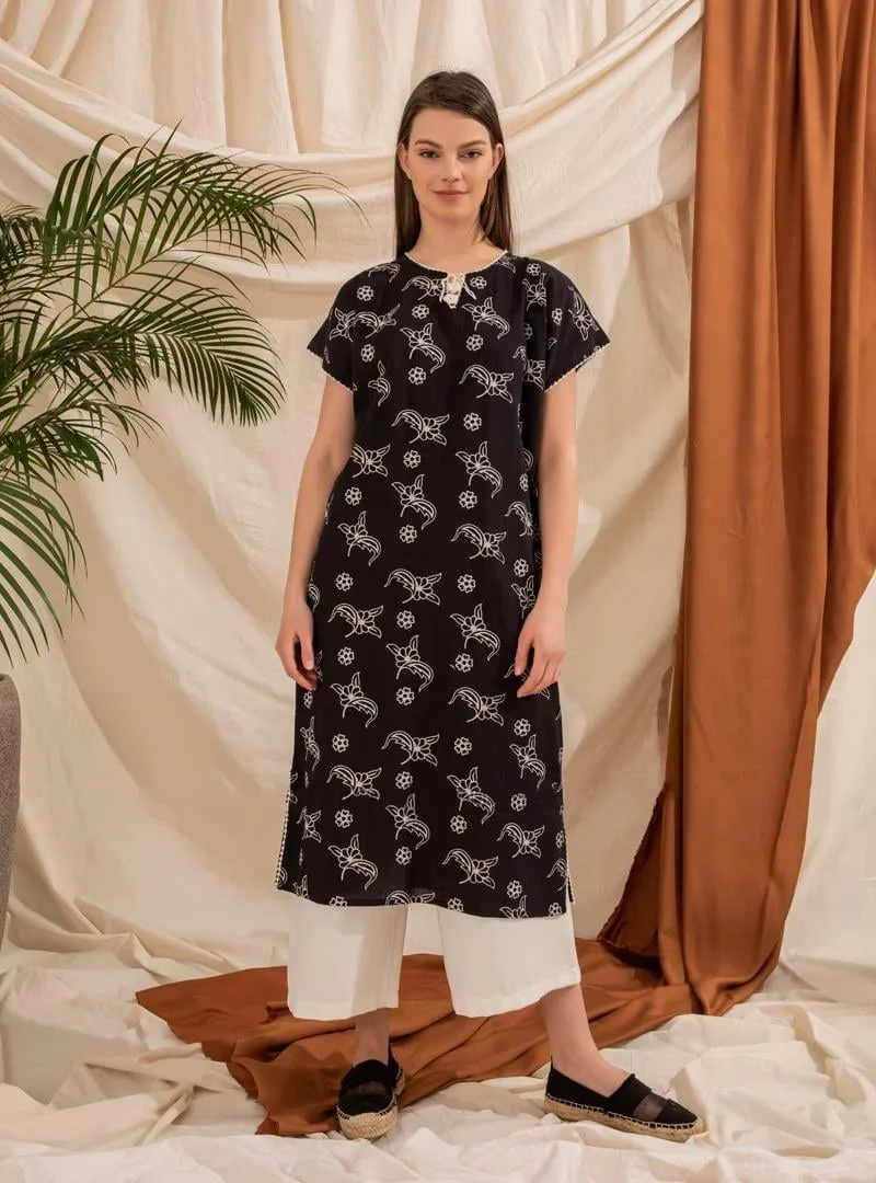Eliş Şile Bezi Floral Print Dress