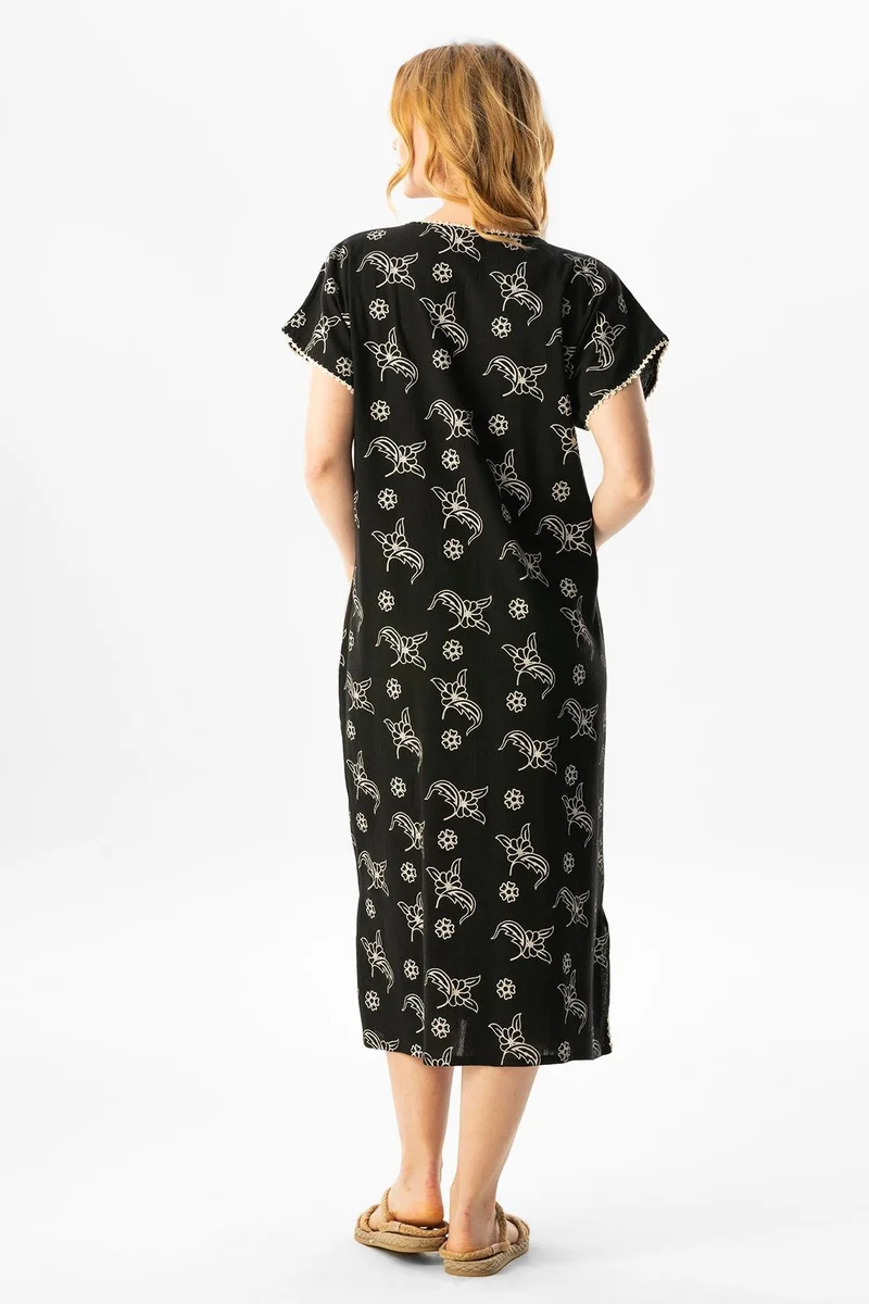 Eliş Şile Bezi Floral Print Dress
