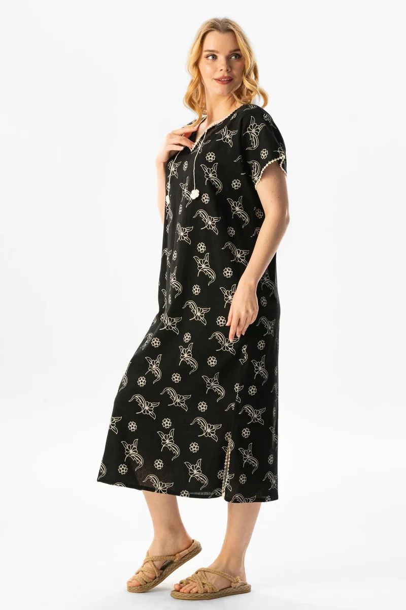 Eliş Şile Bezi Floral Print Dress