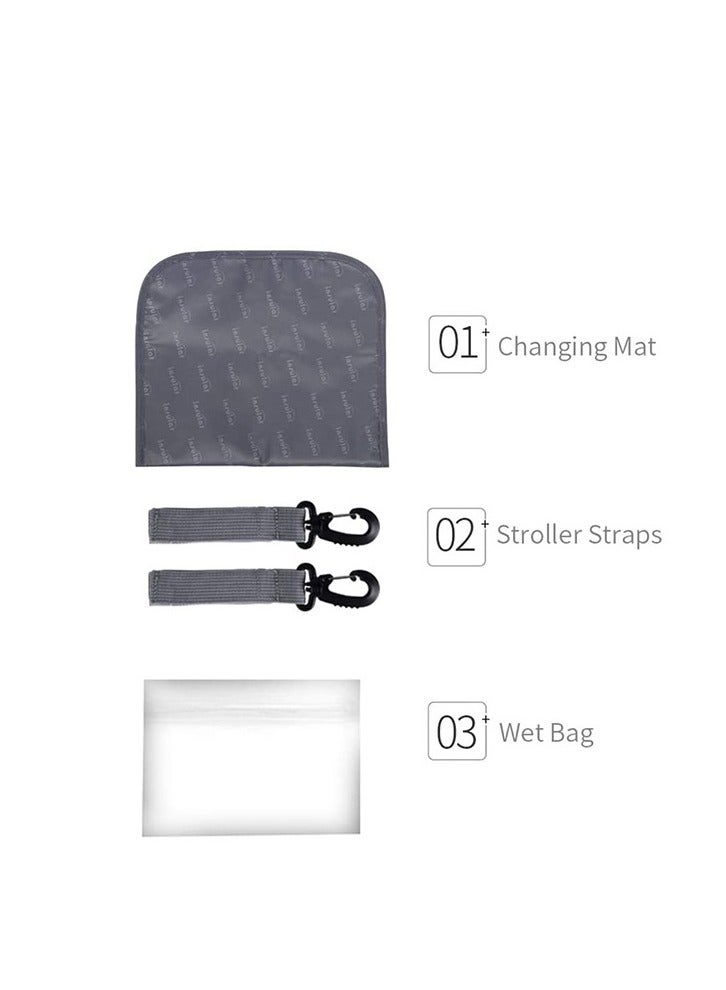 انسولار متعددة الوظائف المحمولة حقيبة الأم ، قدرة كبيرة للماء كيس حفاضات الطفل على ظهره - Image 4