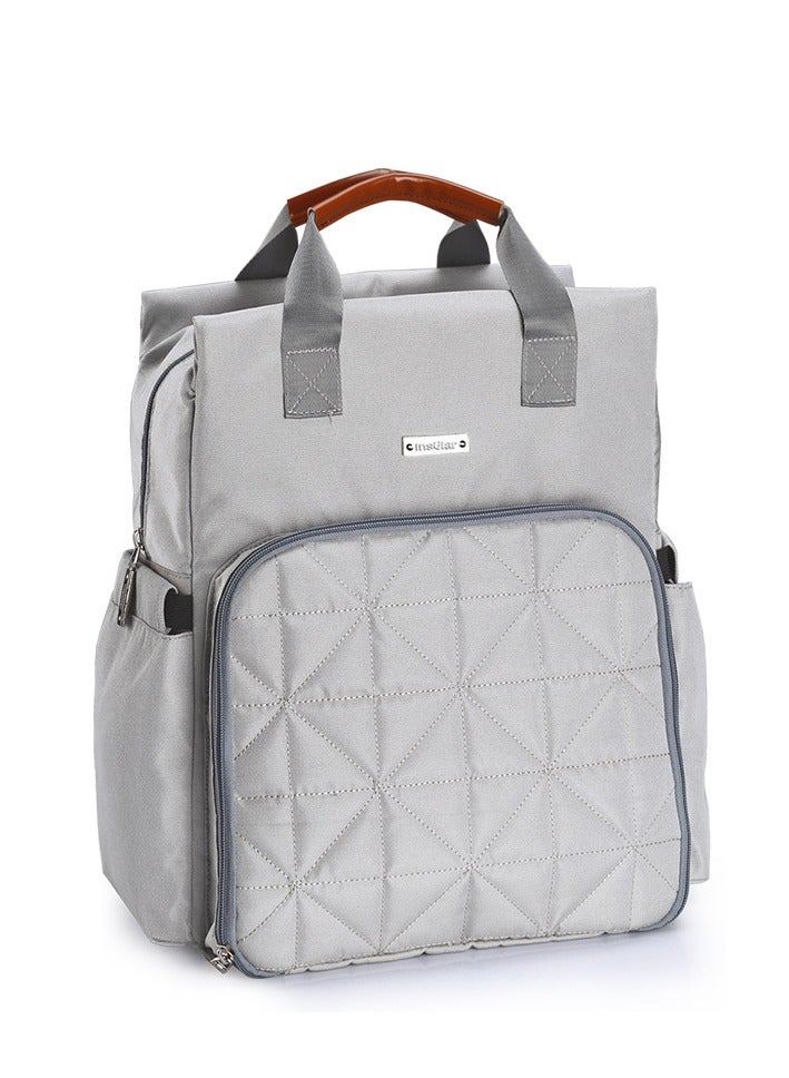 انسولار متعددة الوظائف المحمولة حقيبة الأم ، قدرة كبيرة للماء كيس حفاضات الطفل على ظهره - Image 2