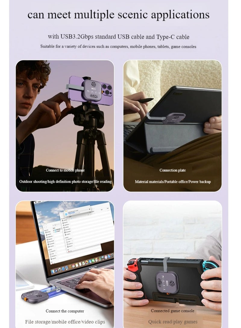 Magnetic M.2 mobile hard disk PD100W fast charging 10Gbps transmission 2TB external expansion hard disk enclosure - Image 5