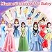 Daniel Axel Magnetic Dress Up Dolls Magnetic Doll Dress Up Kits Magnetic Paper Dolls Pretend Play Set for Girls Ages 4 Years and Up Kids Travel Activities Road Trip Car Ride Interactive Learning Imagine Gift - Image 4