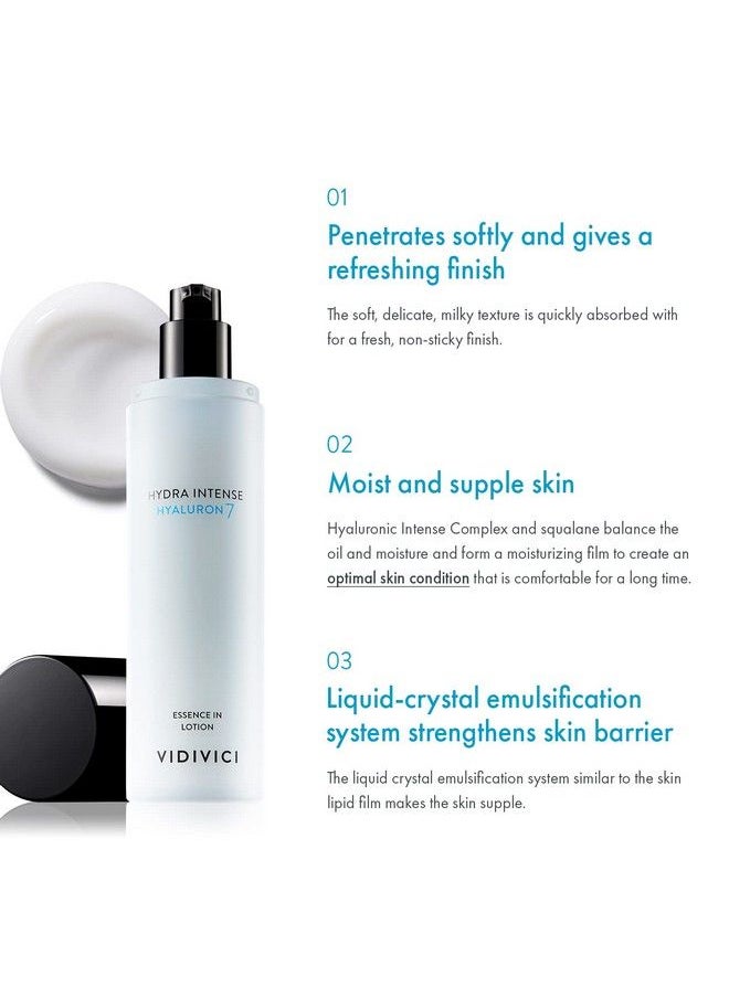 Vidivici - Hydra Intense Hyaluron7 Essence In Lotion Intense Moisturizing Milky Face Emulsion With Hyaluronic Acid And Squalene Nonoily & Smooth Textured 3.38 Fl.Oz. - Image 1