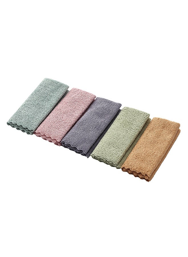 LAWAZIM 5 Piece Cleaning Towel - 30x30cm - Highly Absorbent Reusable Microfiber Towels with Lint-Free Texture - Ideal for Kitchen, Car, Glass, and Multi-Surface Cleaning Multi-Colors - Image 1