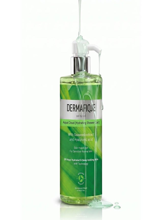 Dermafique Aqua Cloud Hydrating Shower Gel – 500ml | Body Wash for Women & Men | 24 hr Hydration, Hyaluronic Acid & NMF | Sensitive, Dry, Oily, Normal Skin | Clinically & Dermat Tested on Indian skin - Image 1