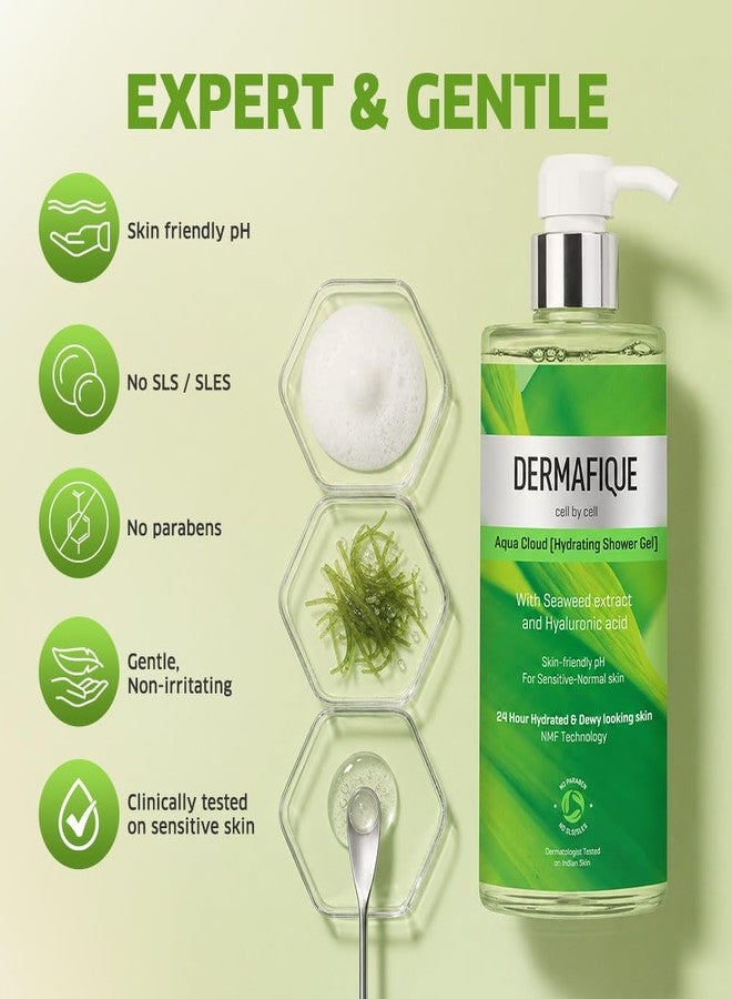 Dermafique Aqua Cloud Hydrating Shower Gel – 500ml | Body Wash for Women & Men | 24 hr Hydration, Hyaluronic Acid & NMF | Sensitive, Dry, Oily, Normal Skin | Clinically & Dermat Tested on Indian skin - Image 5