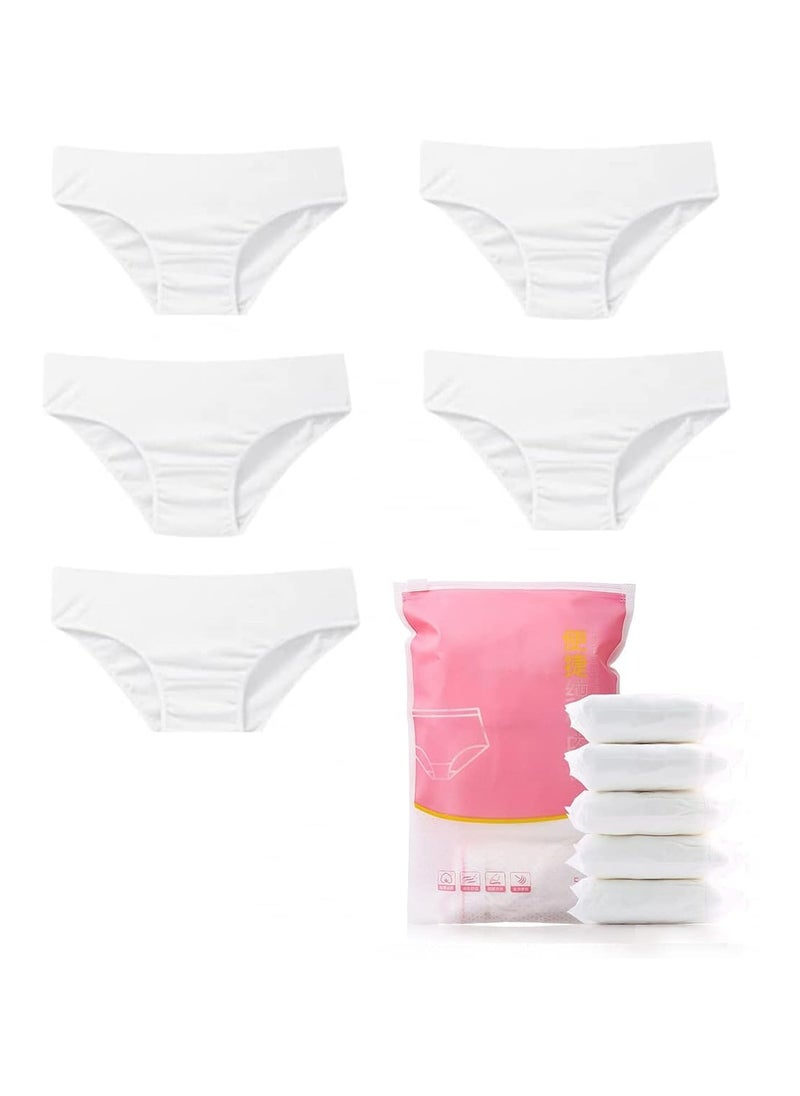 CMGTYYD Women’s Disposable Underwear Pure Cotton Ladies Discreet Panties,Pregnant Women Disposable Briefs,Max Absorbency Disposable Underwear Briefs for Travel,Business Trip,Hotel,Spa-L  - Image 1